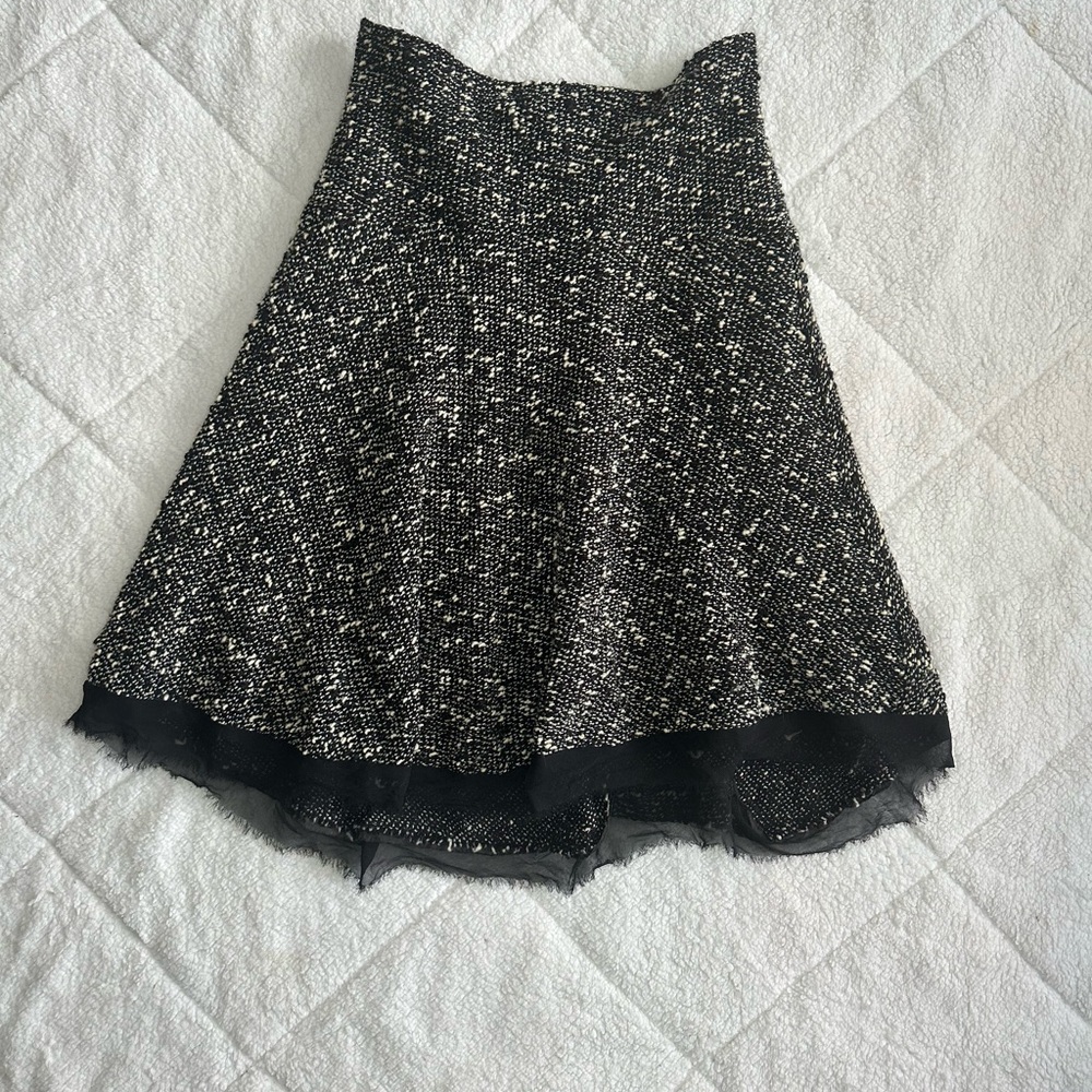MORRISSEY Elegant Black Tweed Skirt